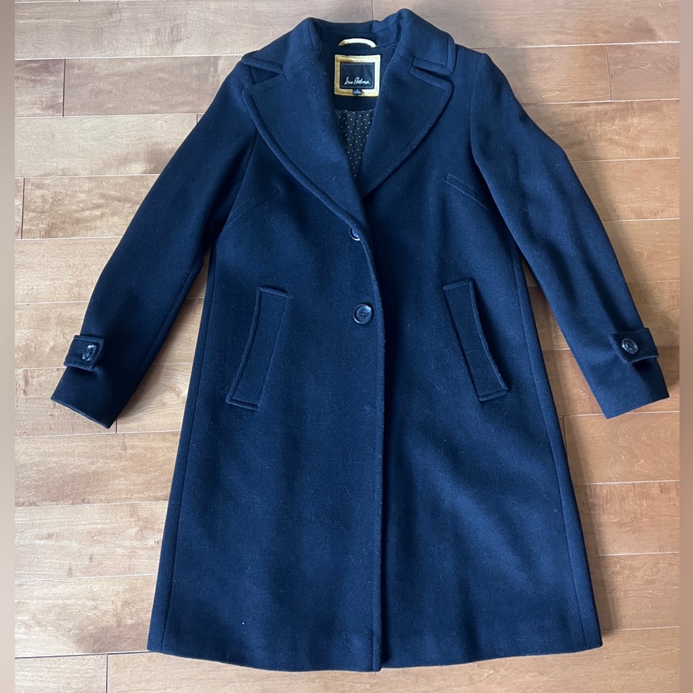 Sam Edelman Walker Wool Blend Coat- Black- 4